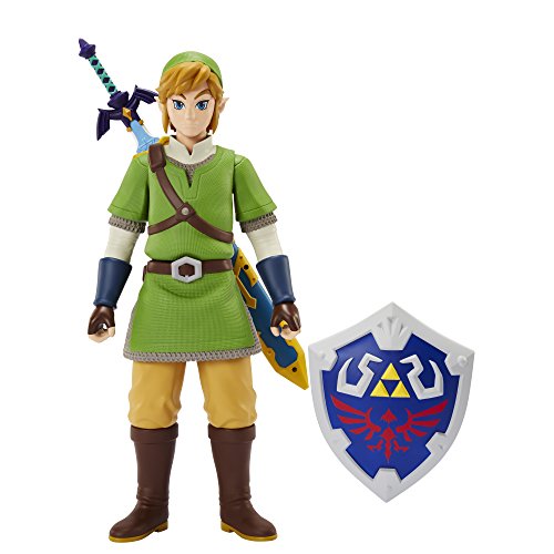 Nintendo Zelda – Figura Link de 50 cm – Link Tiene hasta 7 Puntos de Articulación – Juguete Niños 3 Años +
