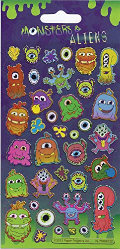 Paper Projects Monsters and Aliens Sparkle Pegatinas